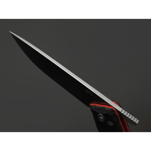 Андрей Кулаков фрикционный нож KUL0173 сталь K110 satin, рукоять G10 black & red