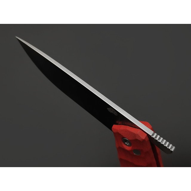 Андрей Кулаков фрикционный нож KUL0169 сталь K110 satin, рукоять G10 red