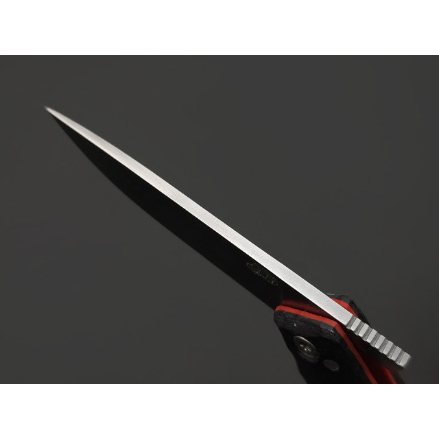 Андрей Кулаков малый фрикционный нож KUL0182 сталь 95Х18 satin, рукоять G10 black & red