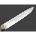 Kappush Knife нож Бычак КМ015 сталь 440C, рукоять Стабилизированное дерево синее, латунь