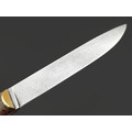 Kappush Knife нож Бычак КМ016 сталь Х12МФ травление, рукоять Стабилизированное дерево светлое, латунь