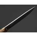 Kappush Knife нож Бычак КМ016 сталь Х12МФ травление, рукоять Стабилизированное дерево светлое, латунь