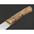 Kappush Knife нож Бычак КМ016 сталь Х12МФ травление, рукоять Стабилизированное дерево светлое, латунь