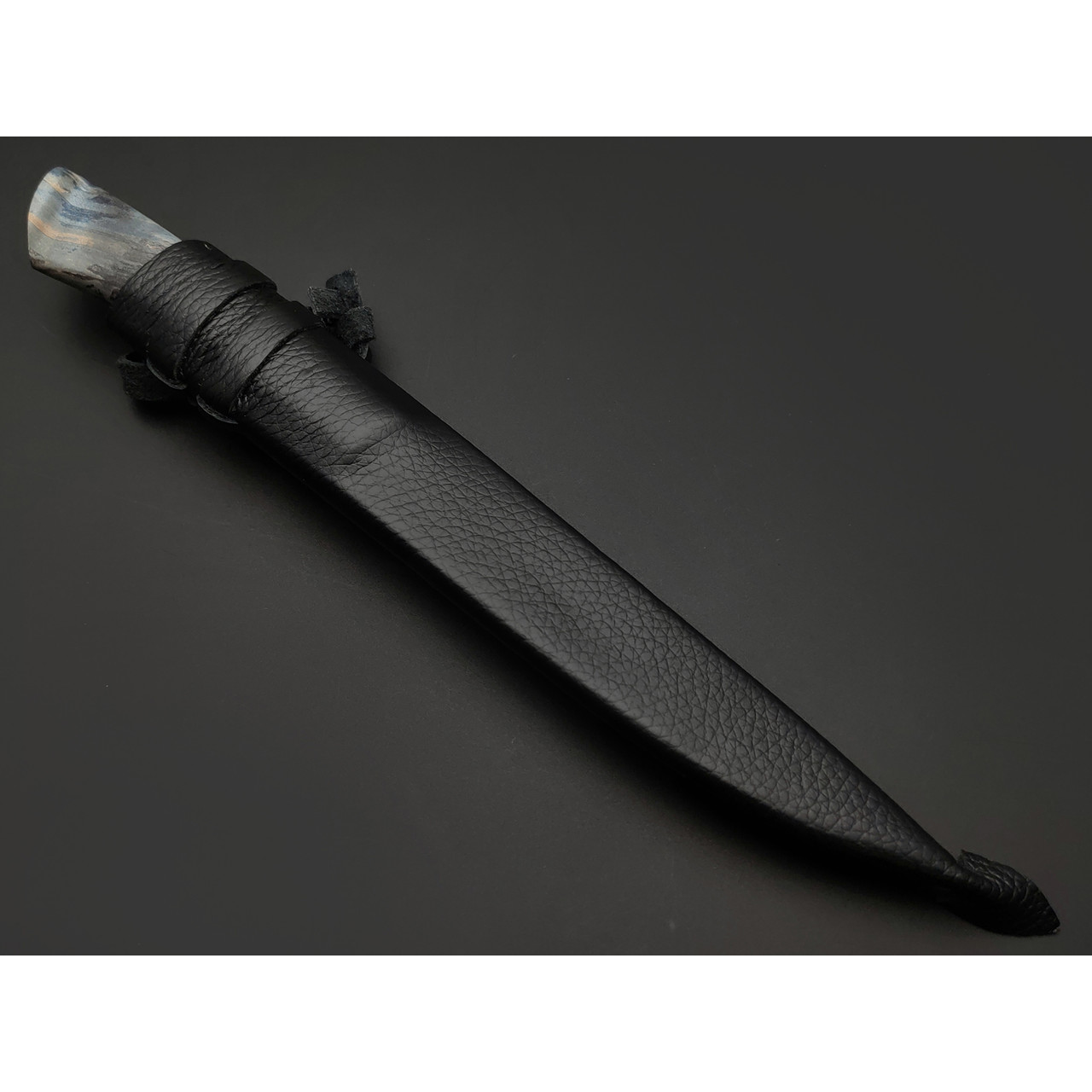 Kappush Knife нож Бычак КМ021 сталь Х12МФ, рукоять Стабилизированное дерево двухцветное, латунь
