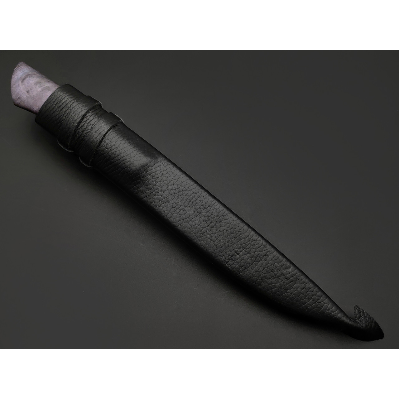 Kappush Knife нож Бычак КМ018 сталь Х12МФ, рукоять Стабилизированное дерево фиолетовое, латунь
