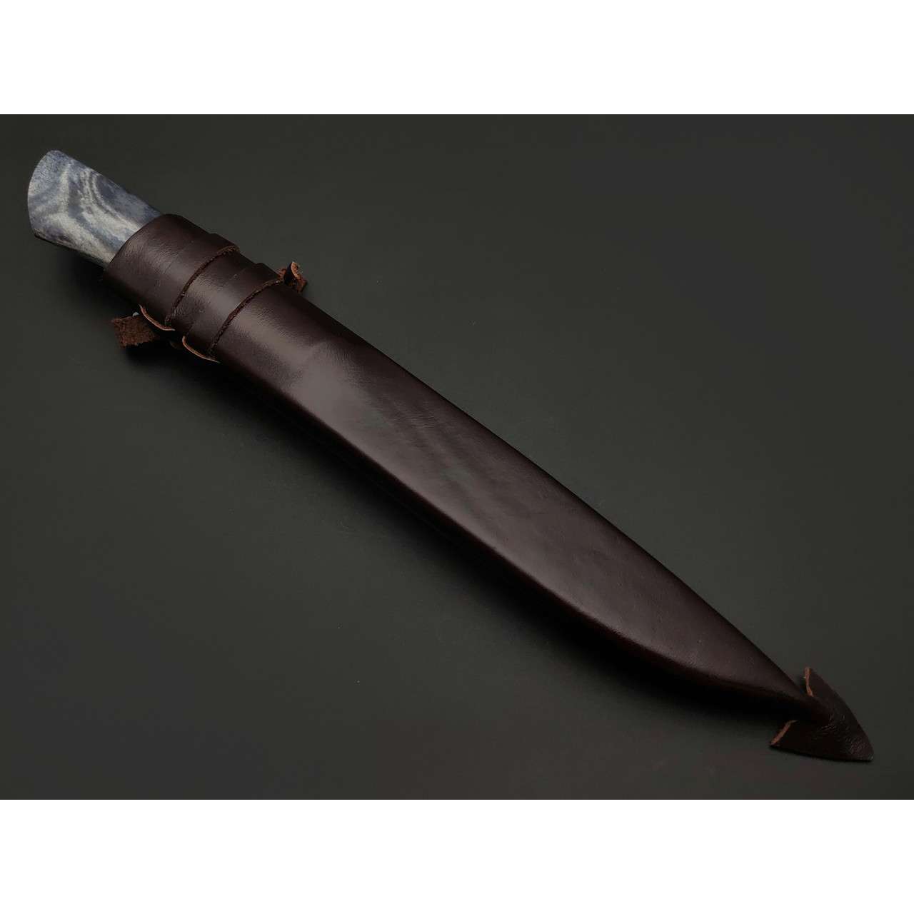 Kappush Knife нож Бычак КМ020 сталь Elmax, рукоять Стабилизированный рог лося, латунь