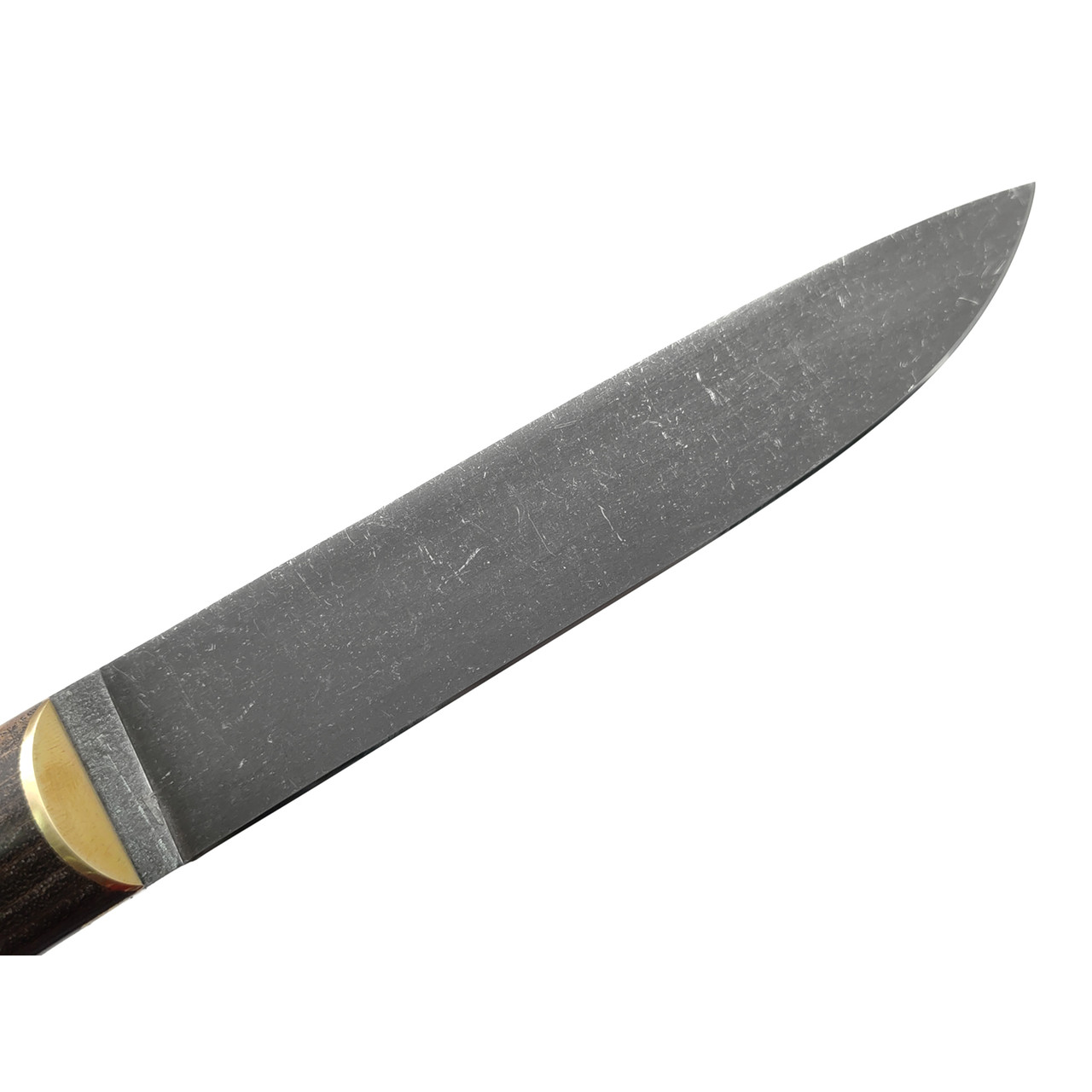 Kappush Knife нож Бычак КМ023 сталь Х12МФ стоунвош, рукоять Стабилизированное дерево тёмное, латунь