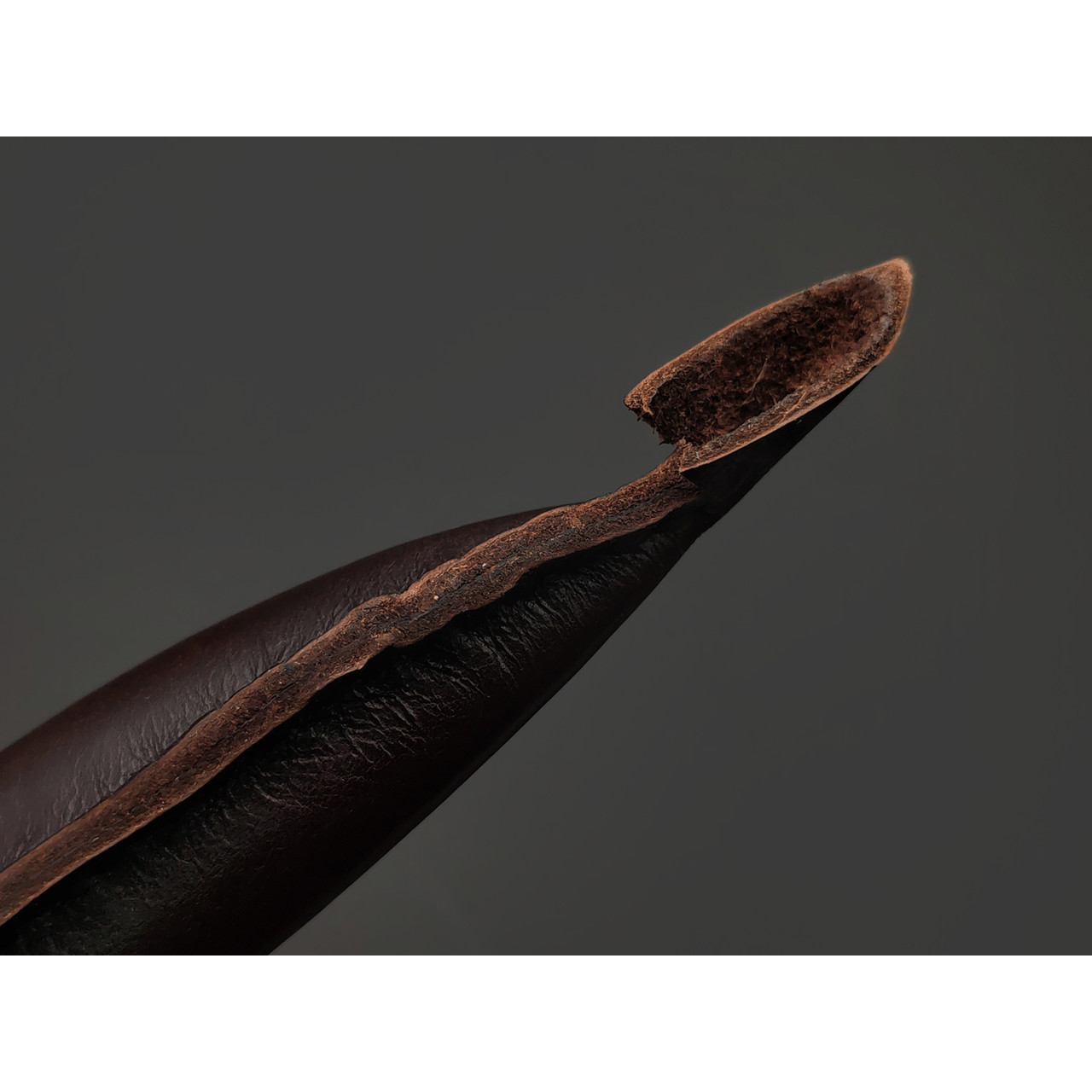 Kappush Knife нож Кезлик КМ007 сталь Х12МФ, рукоять стаб. Дерево двухцветное тёмное, латунь