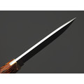 Kappush Knife нож Кезлик КМ007 сталь Х12МФ, рукоять стаб. Дерево двухцветное тёмное, латунь
