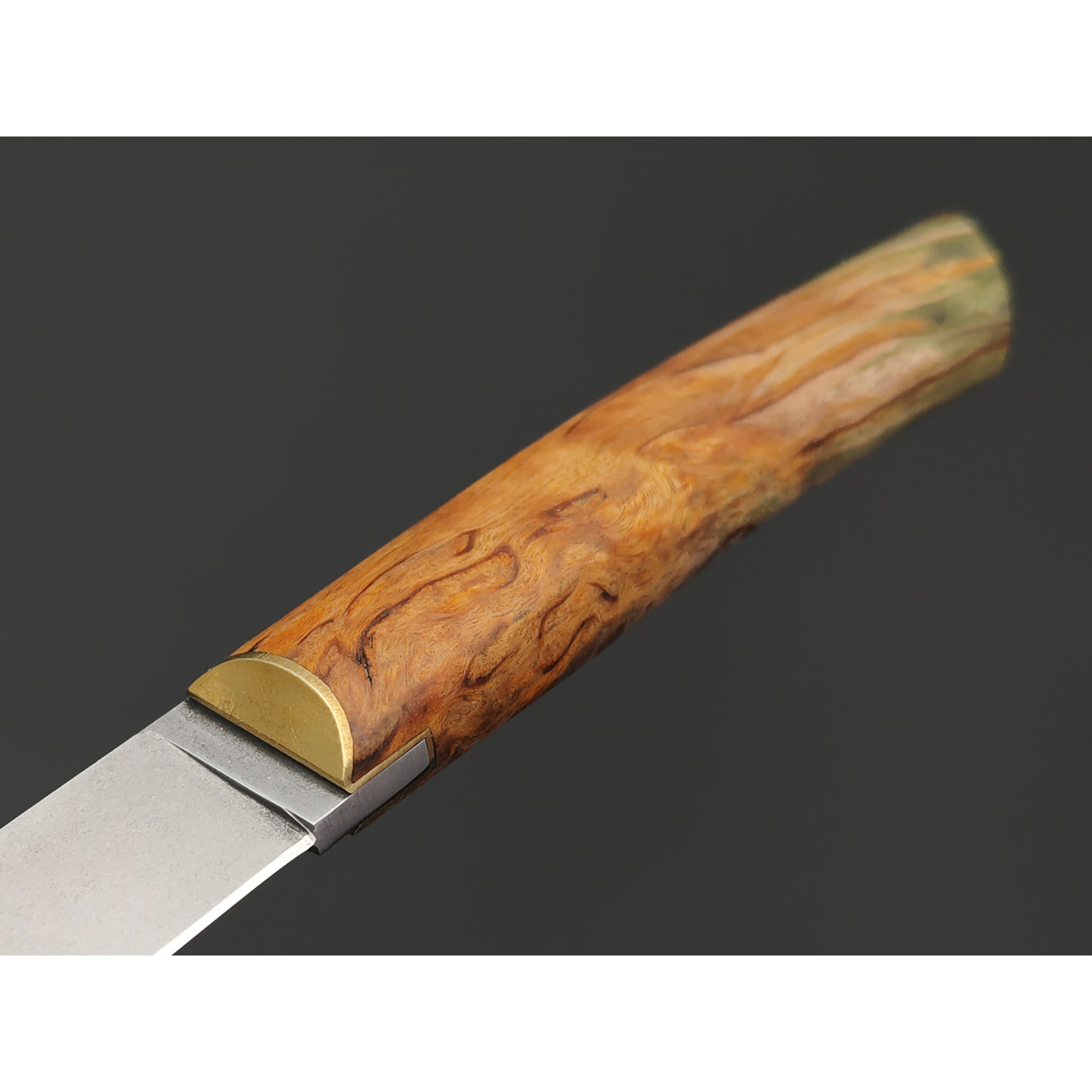 Kappush Knife нож Кезлик КМ003 сталь Х12МФ, рукоять Стабилизированное дерево двухцветное, латунь