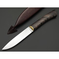 Kappush Knife нож Кезлик КМ002 сталь Х12МФ, рукоять Стабилизированное дерево тёмное, латунь Kappush Knife нож Кезлик КМ002 сталь Х12МФ, рукоять Стабилизированное дерево тёмное, латунь
