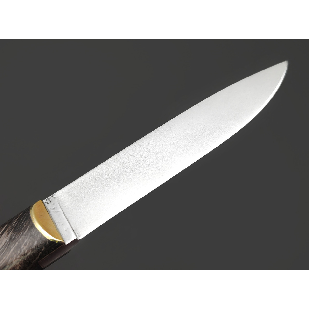 Kappush Knife нож Кезлик КМ002 сталь Х12МФ, рукоять Стабилизированное дерево тёмное, латунь