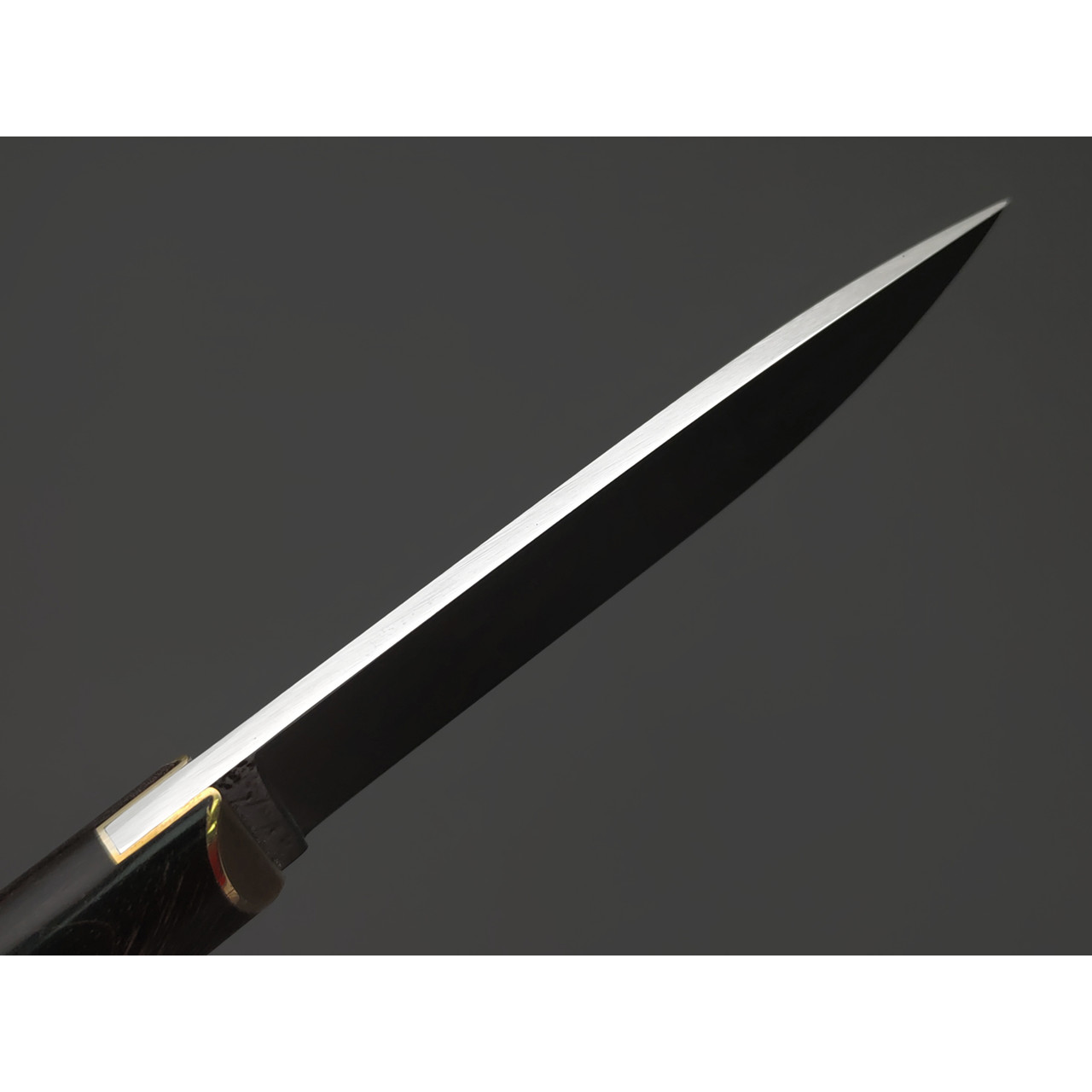 Kappush Knife нож Кезлик КМ002 сталь Х12МФ, рукоять Стабилизированное дерево тёмное, латунь