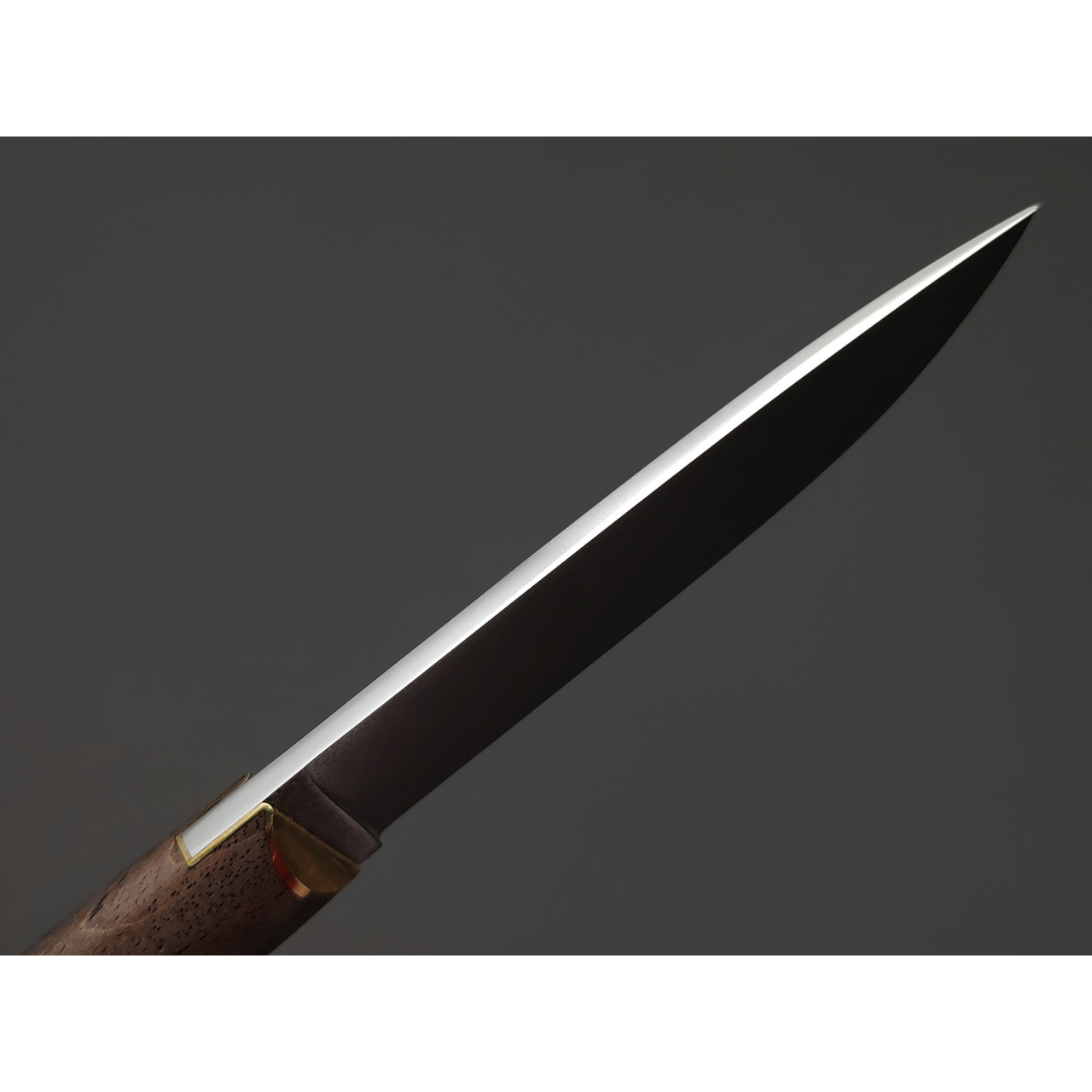 Kappush Knife нож Кезлик КМ010 сталь Х12МФ, рукоять Стабилизированное дерево светлое, латунь