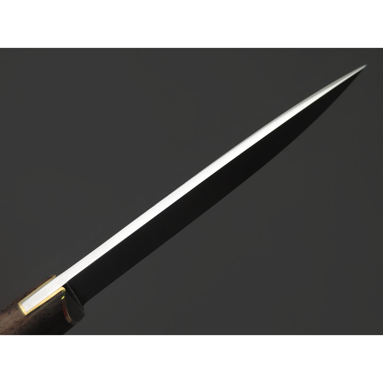 Kappush Knife нож Кезлик КМ006 сталь Х12МФ, рукоять стаб. Дерево двухцветное, стаб. рог лося латунь