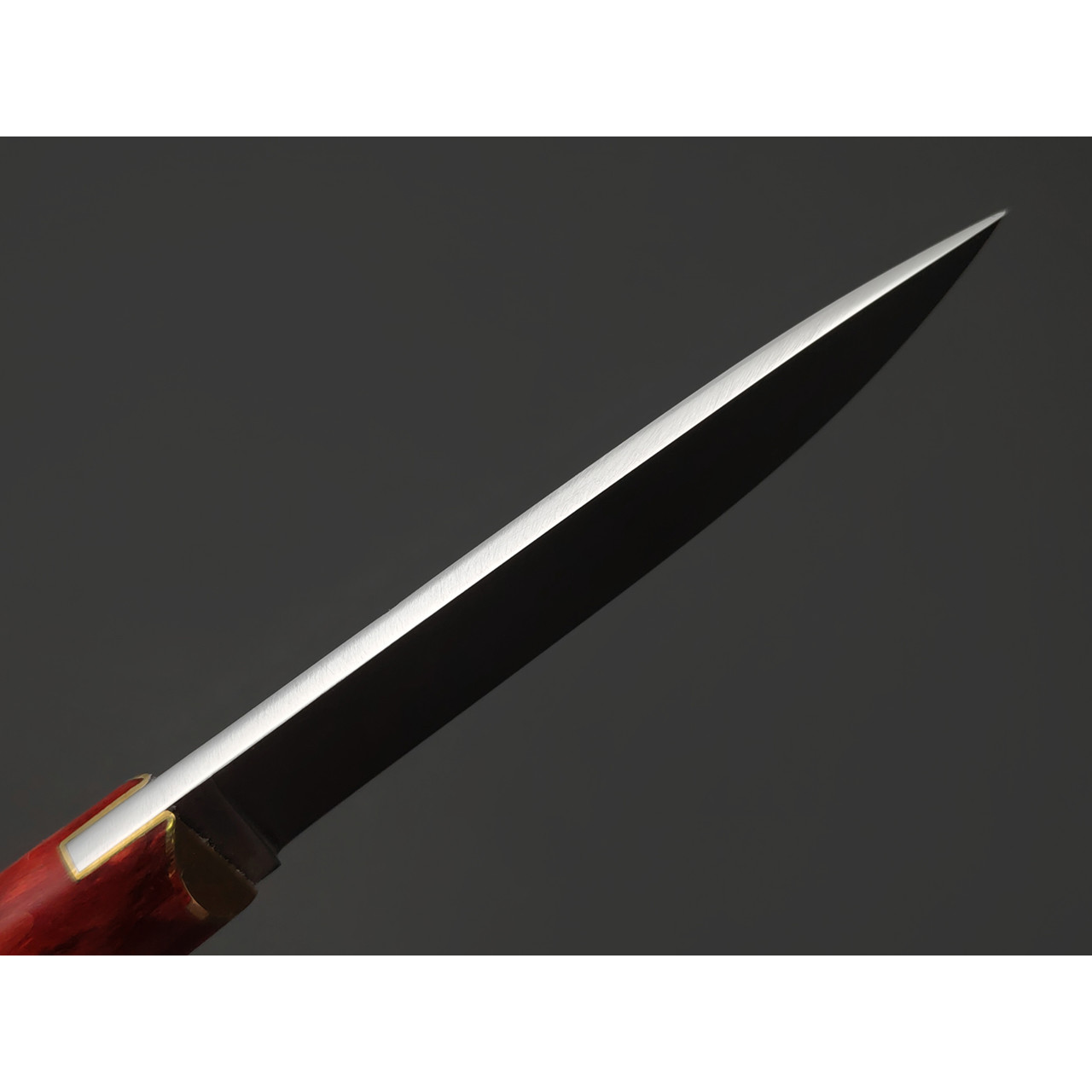Kappush Knife нож Кезлик КМ012 сталь Х12МФ, рукоять Стабилизированное дерево красное, латунь