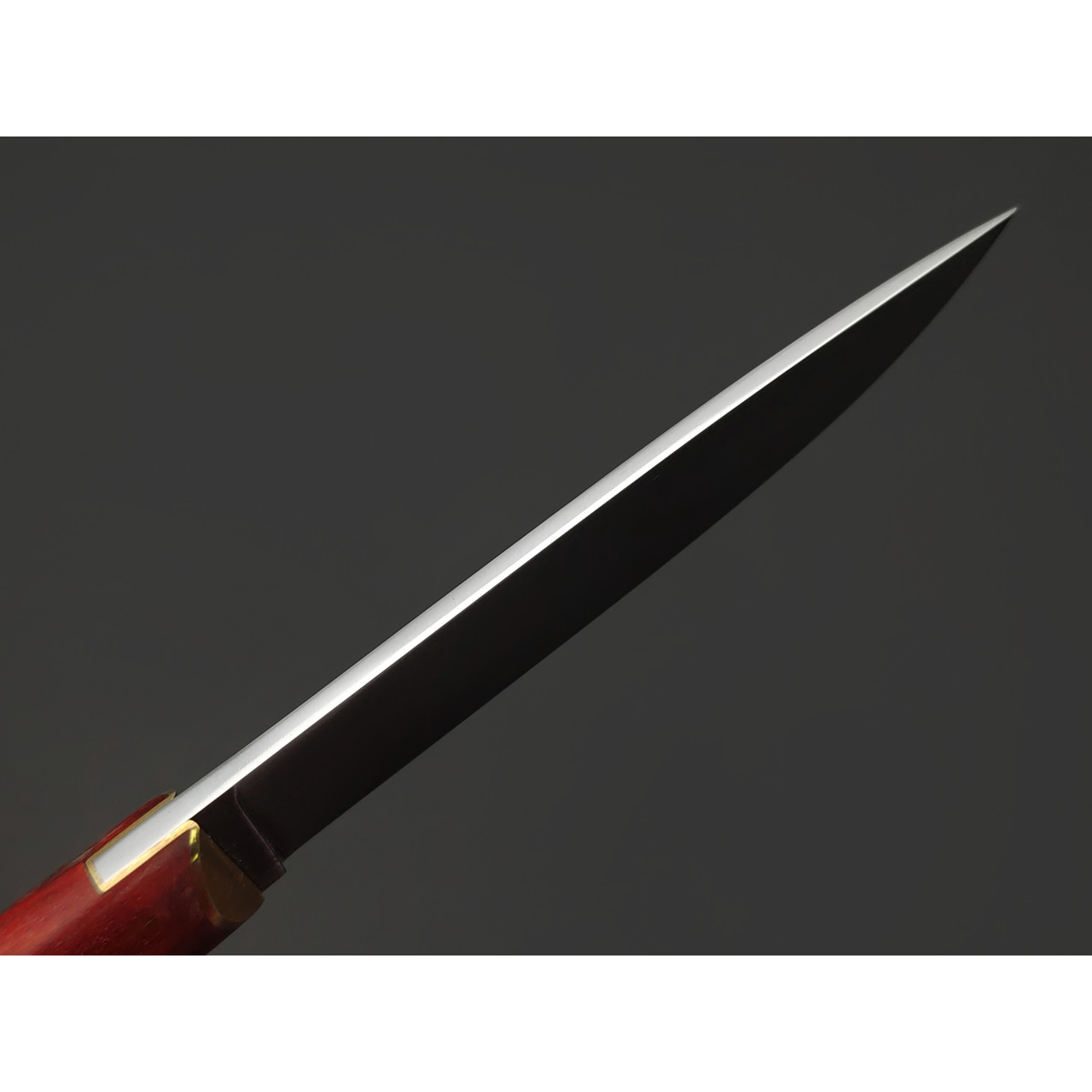 Kappush Knife нож Кезлик КМ008 сталь 440C, рукоять Стабилизированное дерево красное, латунь