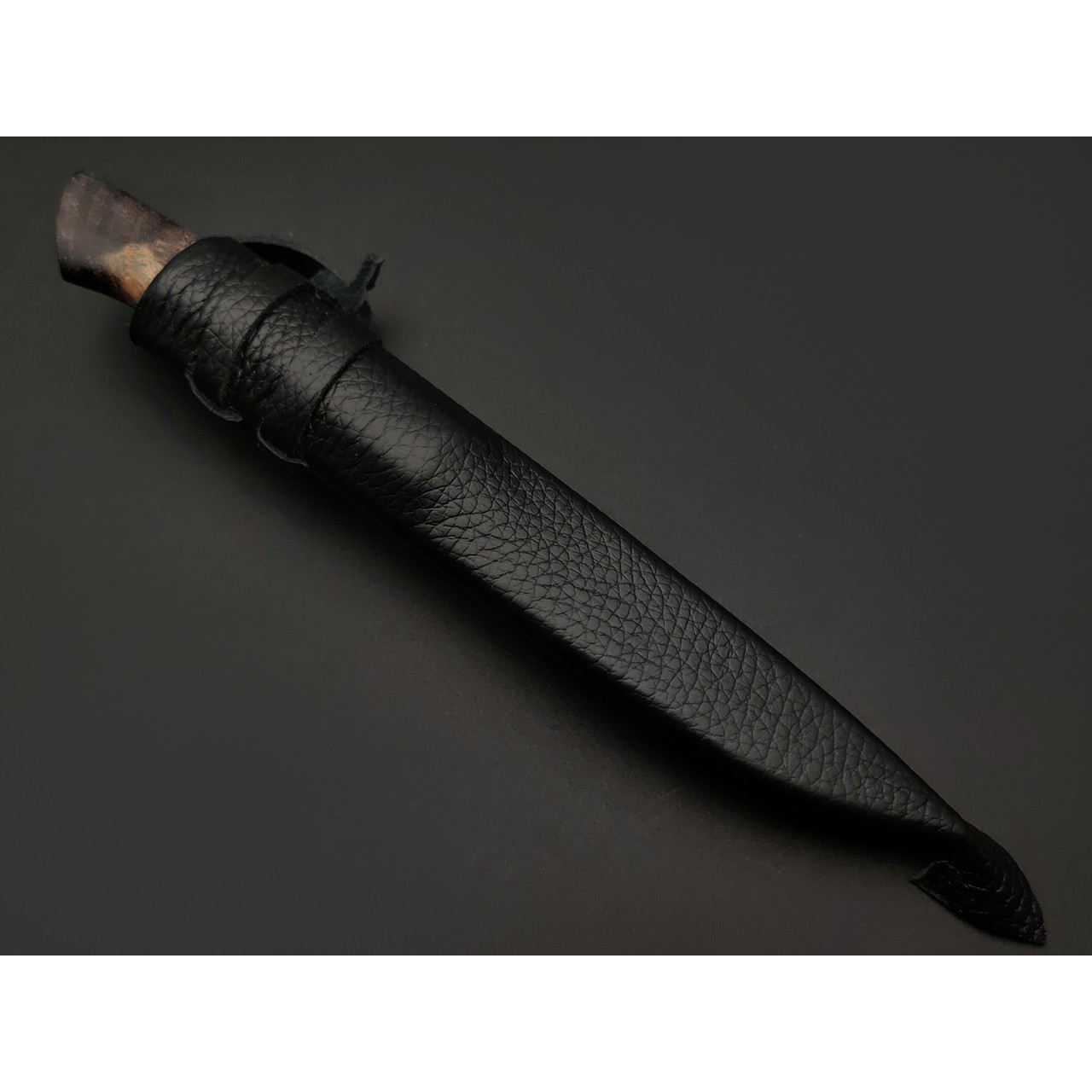 Kappush Knife нож Кезлик КМ005 сталь Х12МФ, рукоять Стабилизированное дерево тёмное, латунь