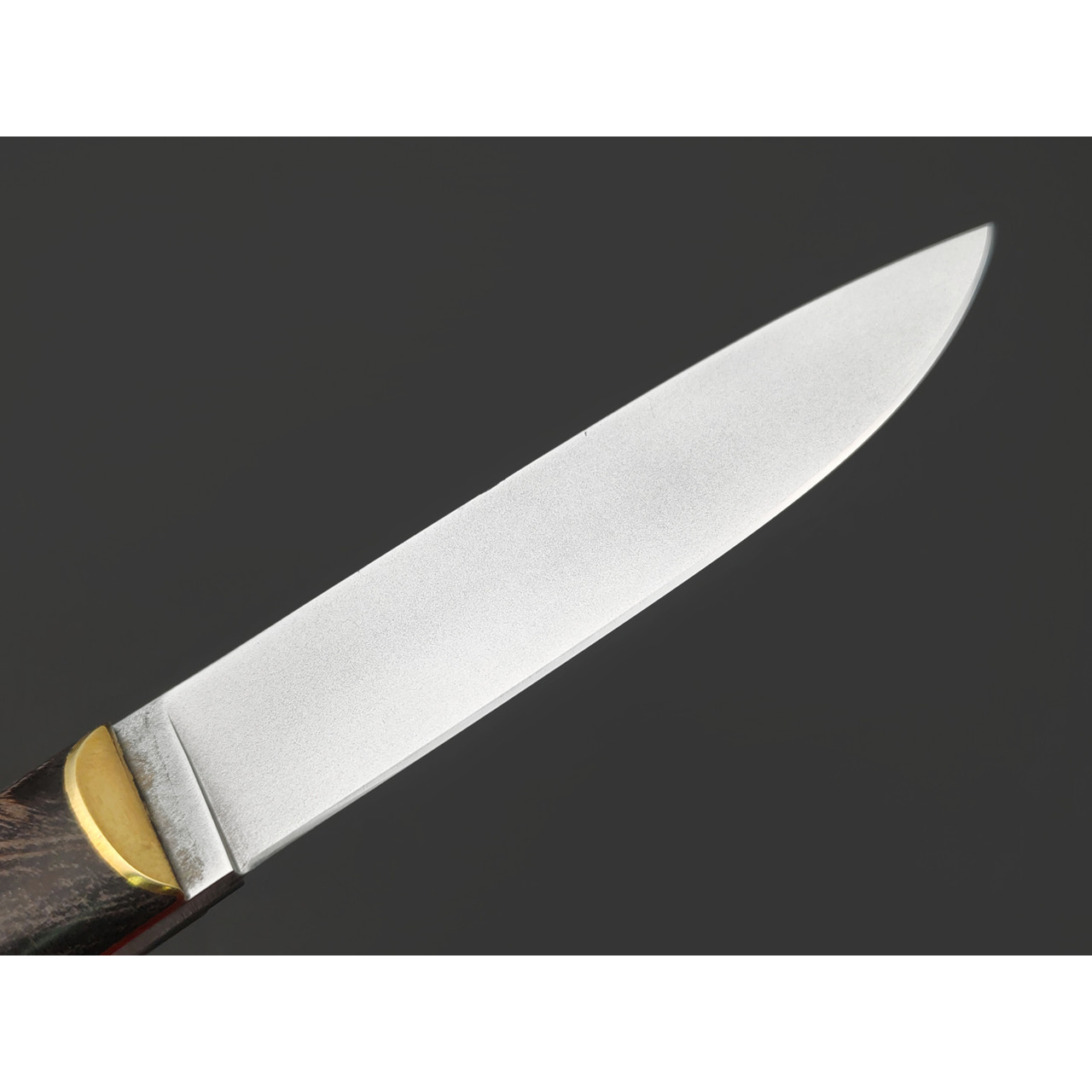 Kappush Knife нож Кезлик КМ005 сталь Х12МФ, рукоять Стабилизированное дерево тёмное, латунь