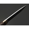 Kappush Knife нож Кезлик КМ005 сталь Х12МФ, рукоять Стабилизированное дерево тёмное, латунь