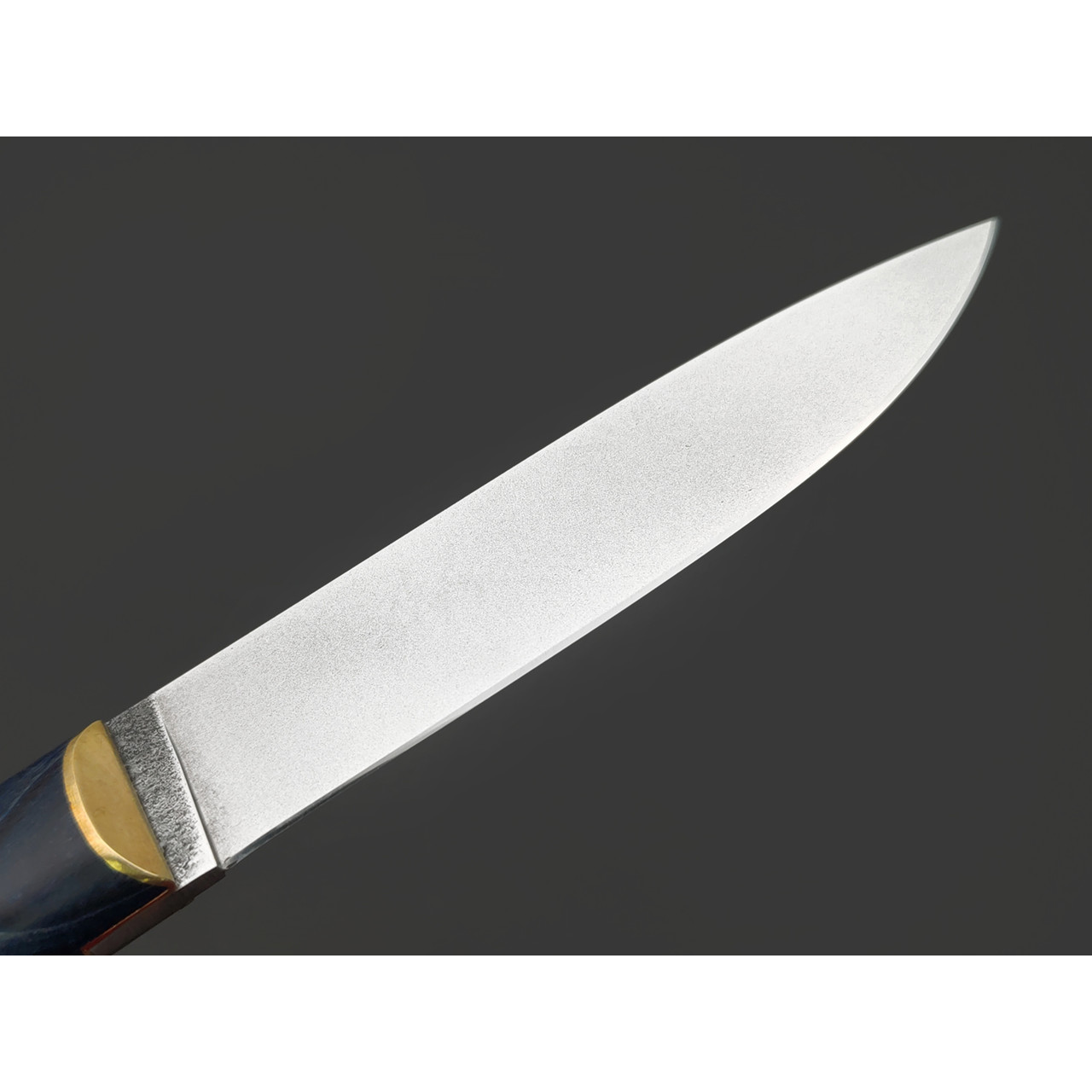Kappush Knife нож Кезлик КМ004 сталь Х12МФ, рукоять Стабилизированное дерево синее, латунь