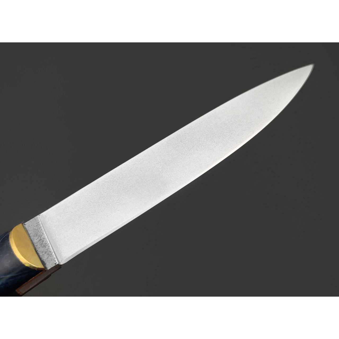 Kappush Knife нож Кезлик КМ009 сталь 440C, рукоять Стабилизированное дерево синее, латунь