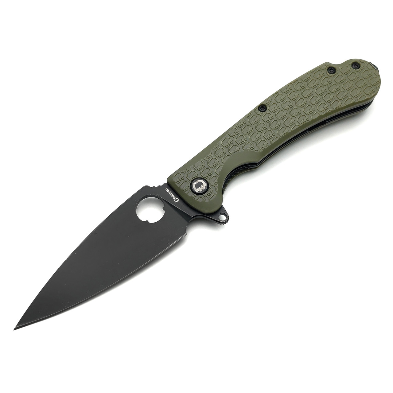 Daggerr нож Resident Olive BW DL сталь 8Cr14MoV блэквош, рукоять FRN olive