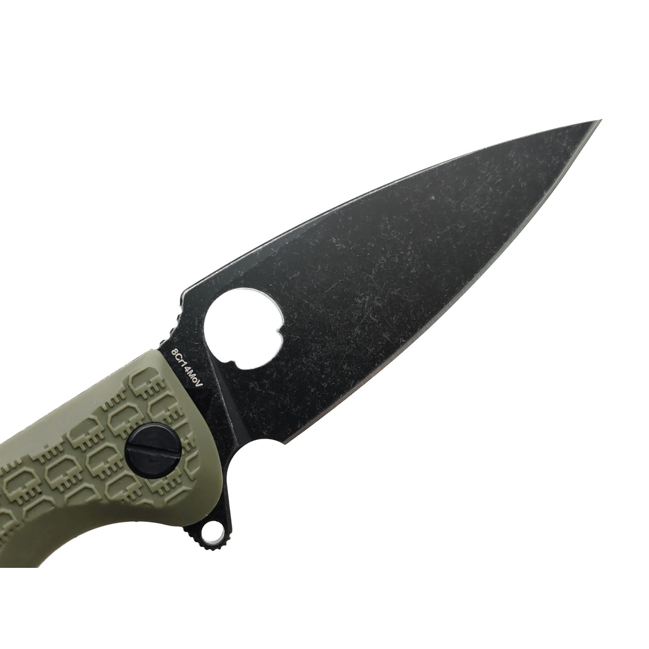 Daggerr нож Resident Olive BW DL сталь 8Cr14MoV блэквош, рукоять FRN olive