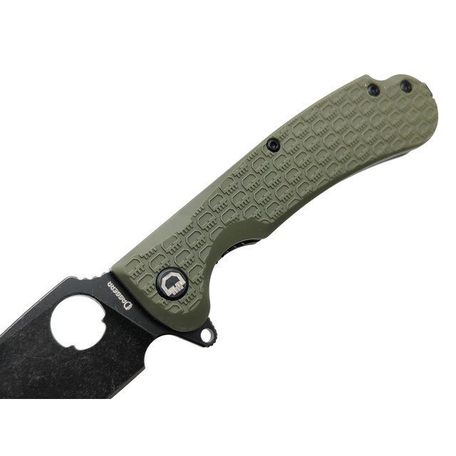 Daggerr нож Resident Olive BW DL сталь 8Cr14MoV блэквош, рукоять FRN olive
