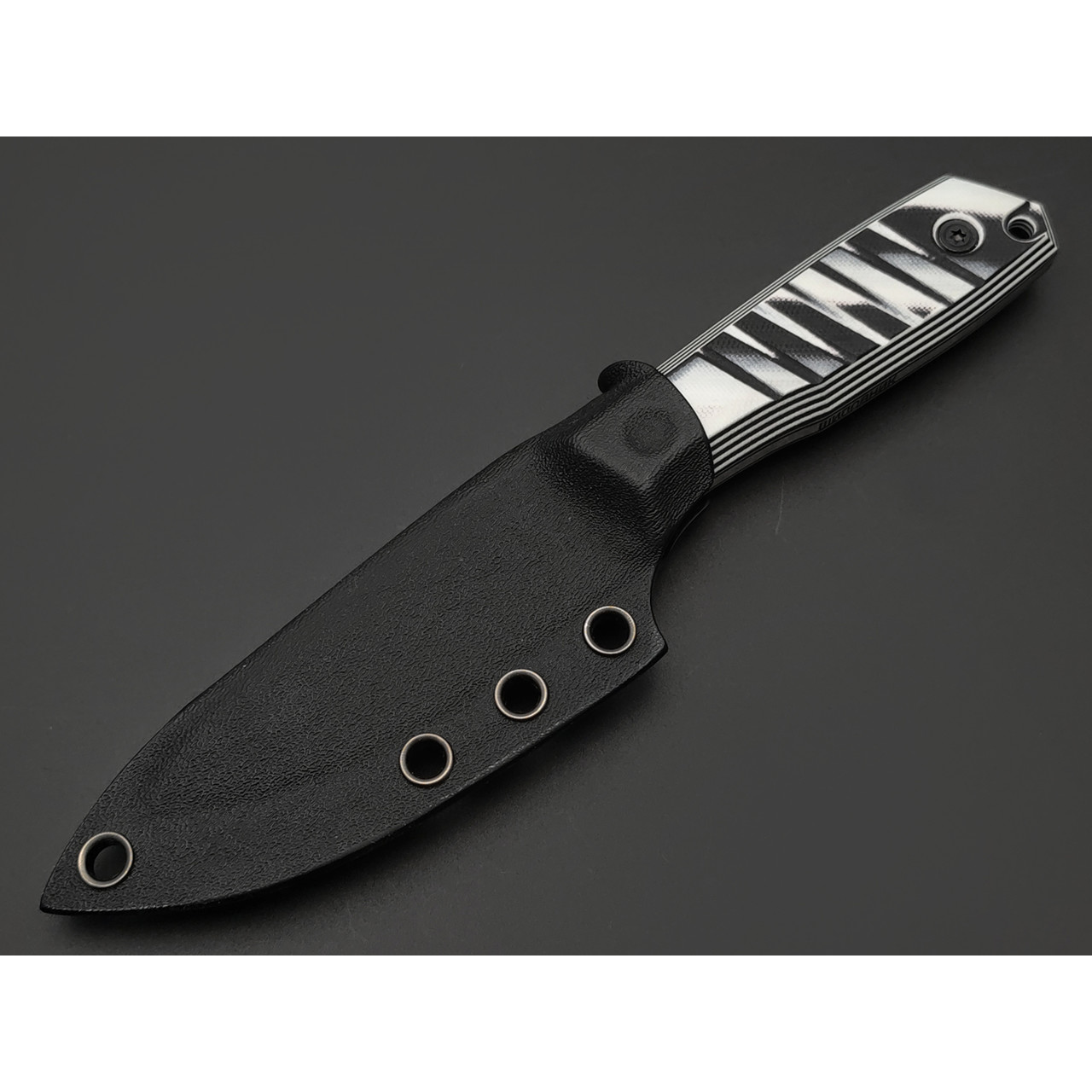 BRK нож Шиповник сталь VG-10 bead blast, рукоять G10 black & white