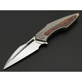 Neyris Knives складной нож Бек сталь CPM Magnacut, рукоять Titanium, timascus, carbon fiber red Neyris Knives складной нож Бек сталь CPM Magnacut, рукоять Titanium, timascus, carbon fiber red