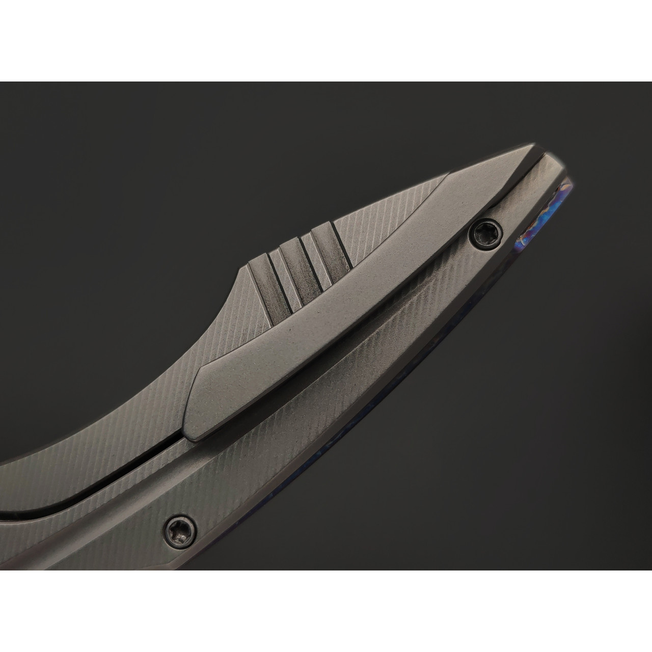 Neyris Knives складной нож Бек сталь CPM Magnacut, рукоять Titanium, timascus, carbon fiber red