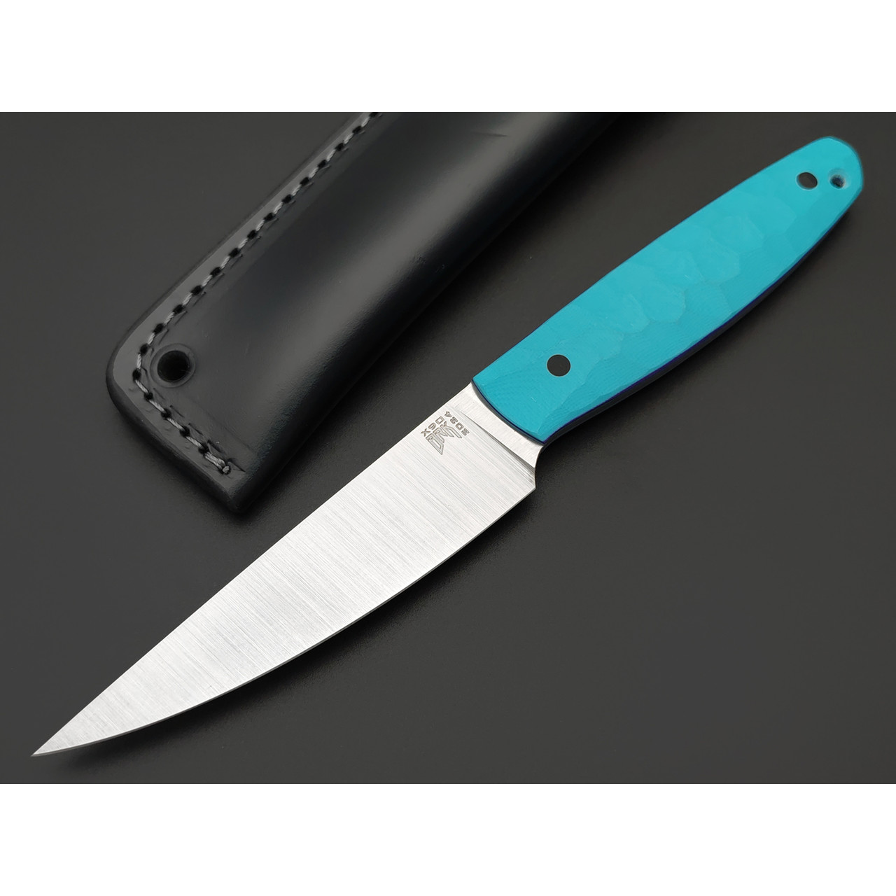 BRK нож Чертополох сталь X90 satin, рукоять G10 blue & purple