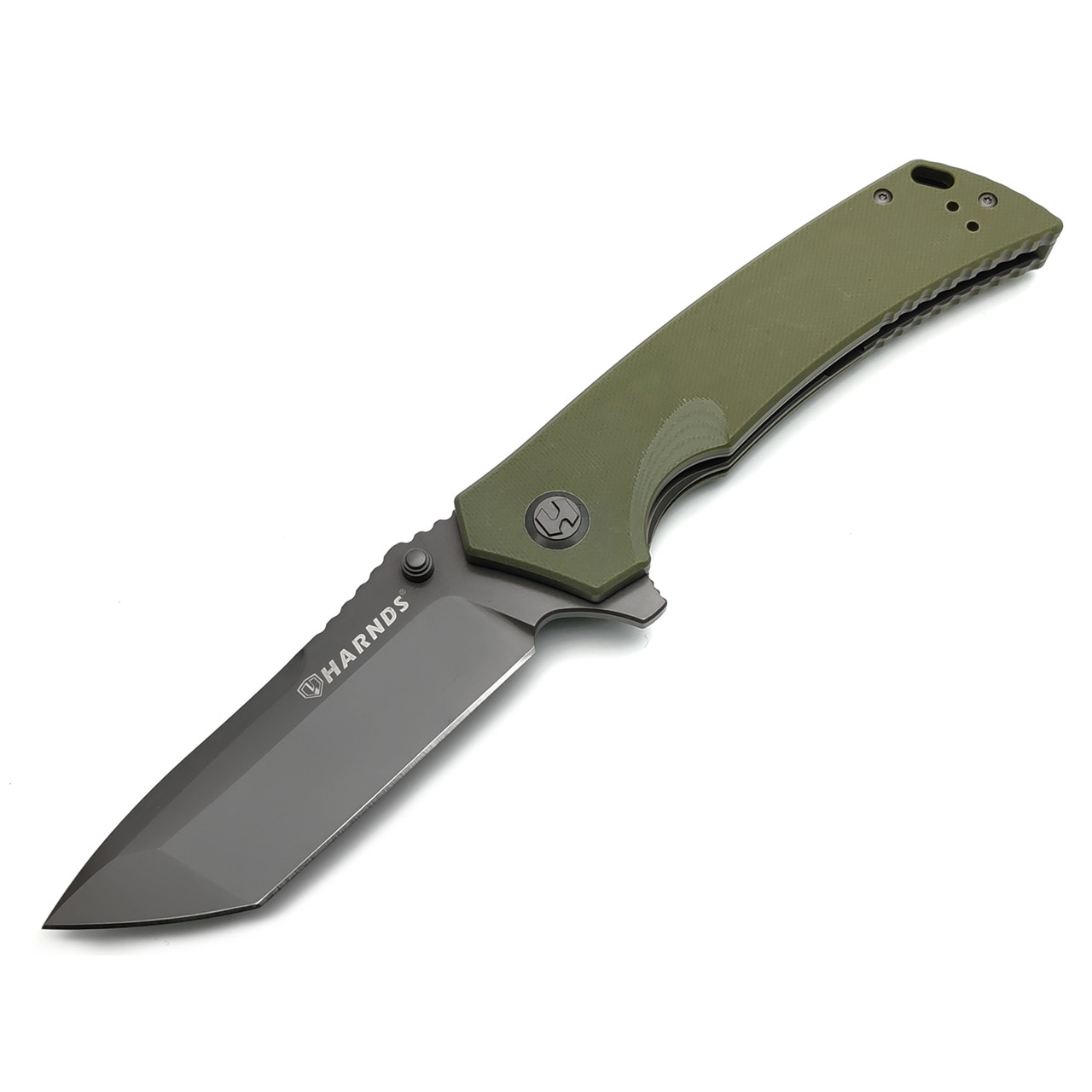 Harnds складной нож General CK7206GN-GT сталь D2 gray titanium, рукоять G10 green