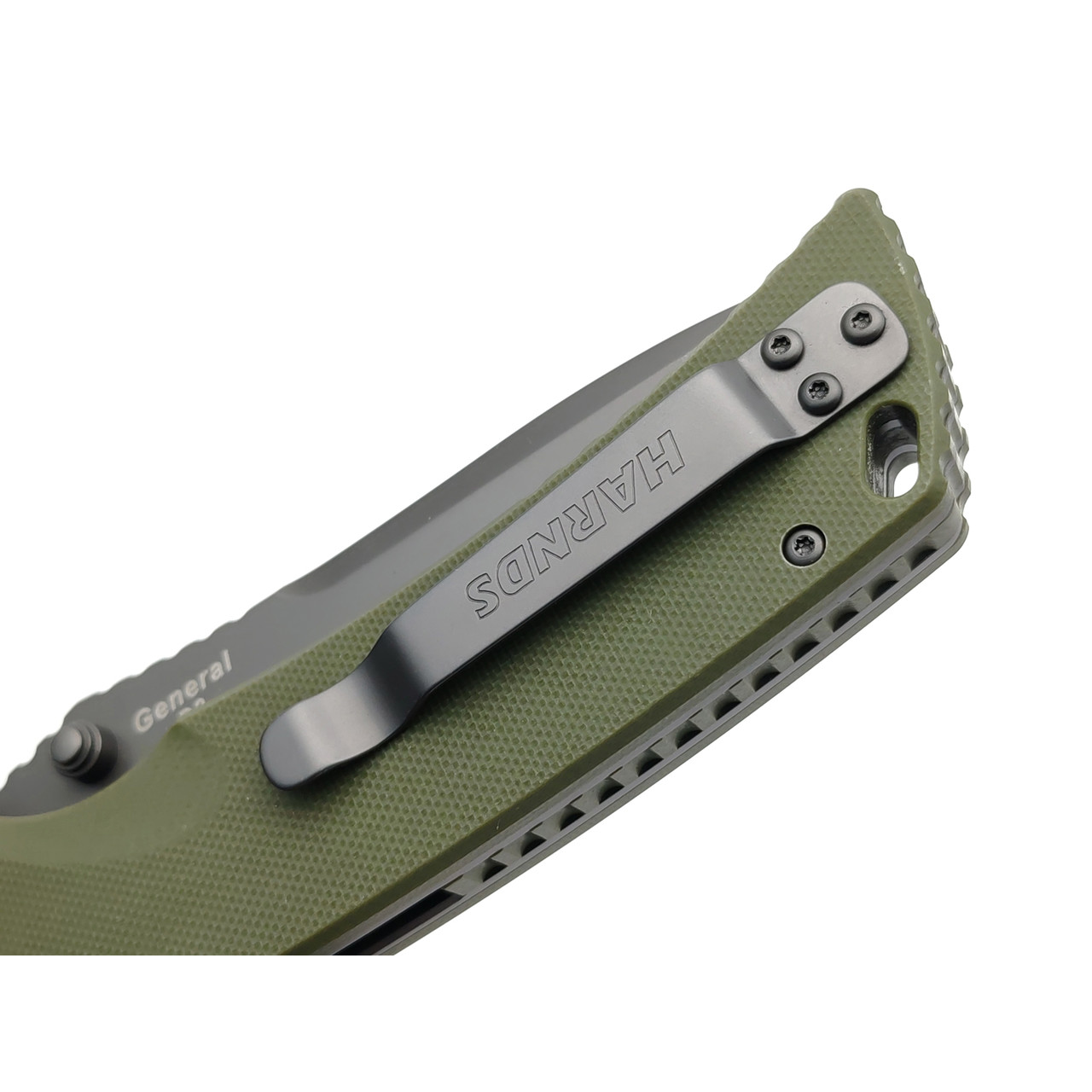 Harnds складной нож General CK7206GN-GT сталь D2 gray titanium, рукоять G10 green