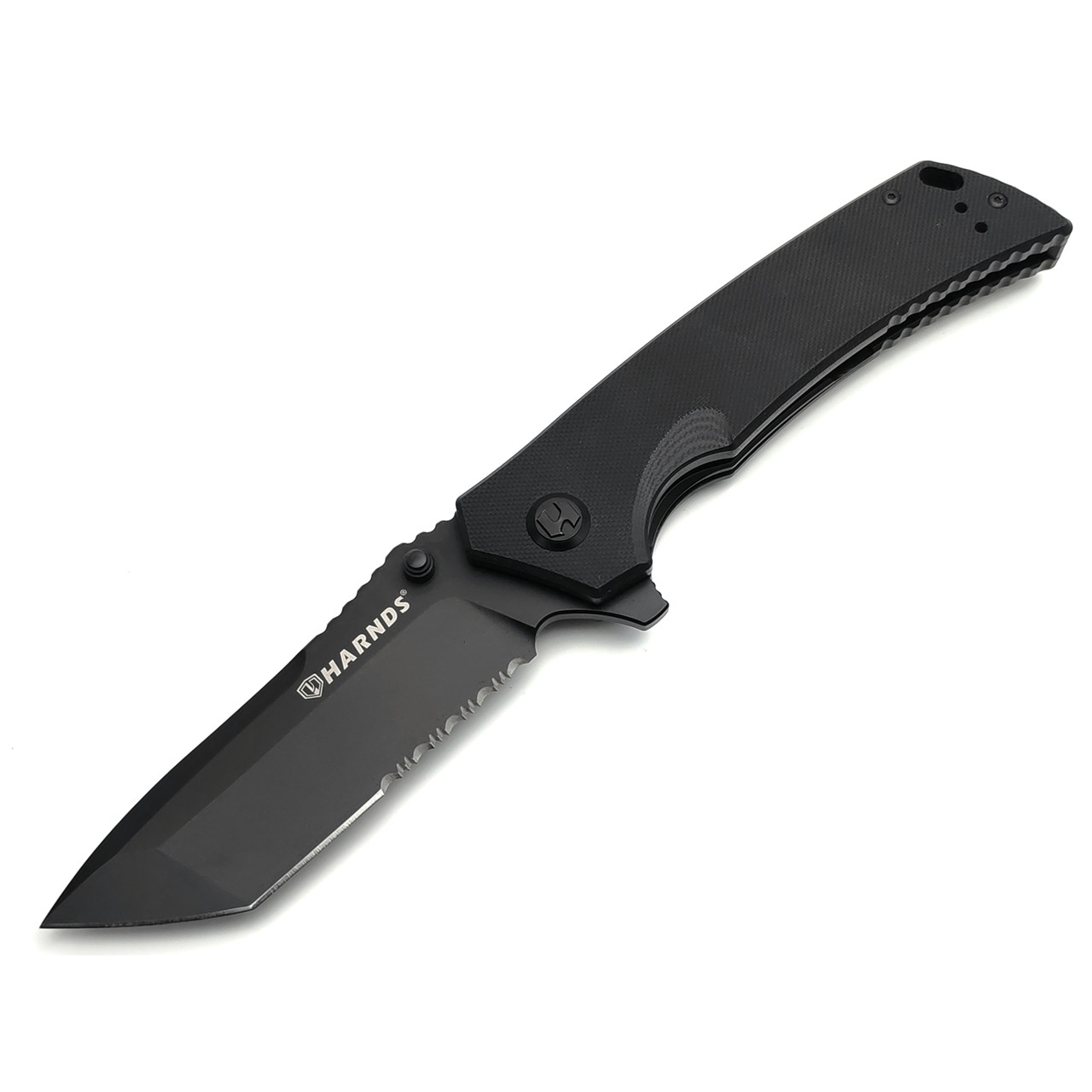 Harnds складной нож General CK7206BK-BT сталь D2 black titanium, рукоять G10 black