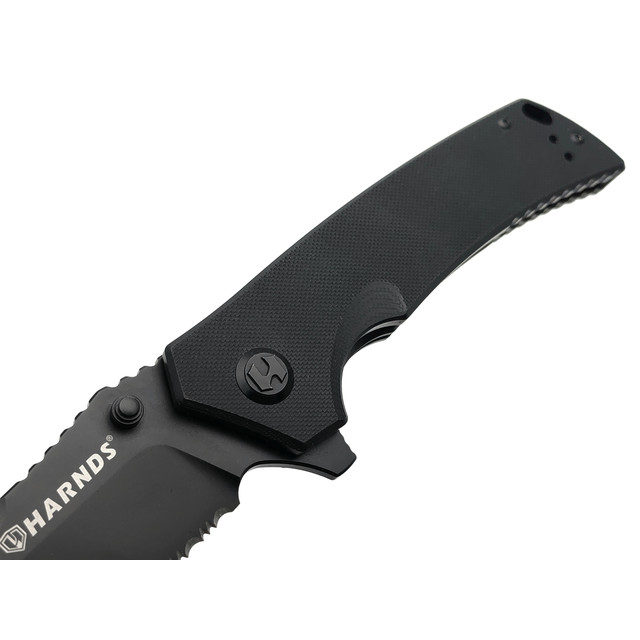 Harnds складной нож General CK7206BK-BT сталь D2 black titanium, рукоять G10 black
