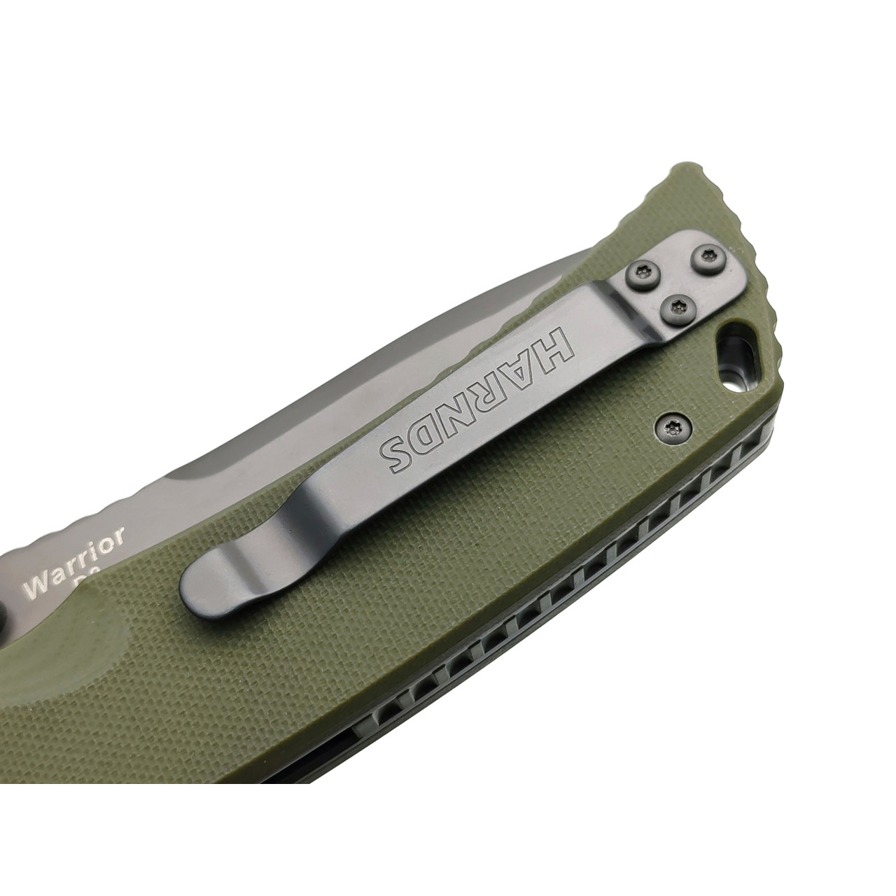 Harnds складной нож Warrior CK7205GN-GT сталь D2 gray titanium, рукоять G10 green