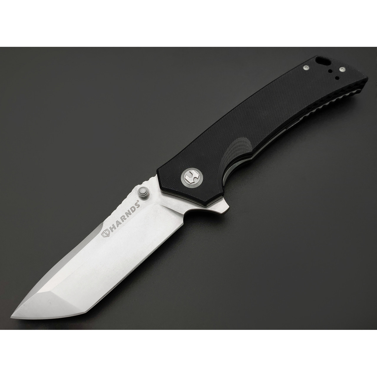 Harnds складной нож General CK7206BK-SW сталь D2 стоунвош, рукоять G10 black