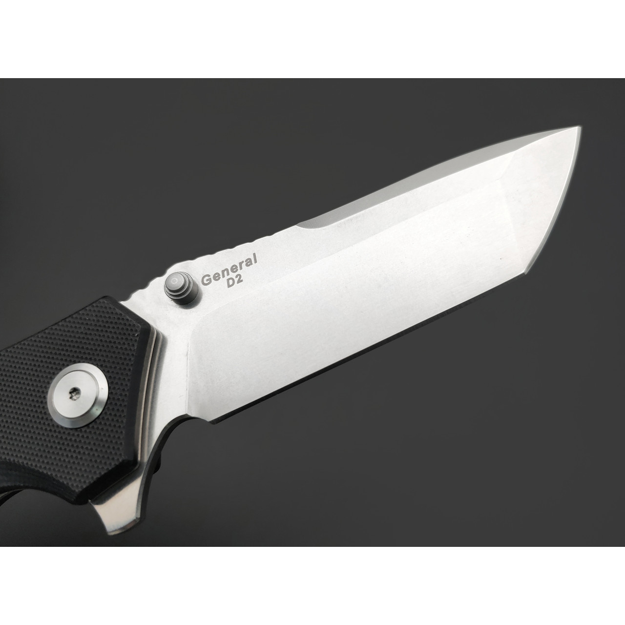Harnds складной нож General CK7206BK-SW сталь D2 стоунвош, рукоять G10 black