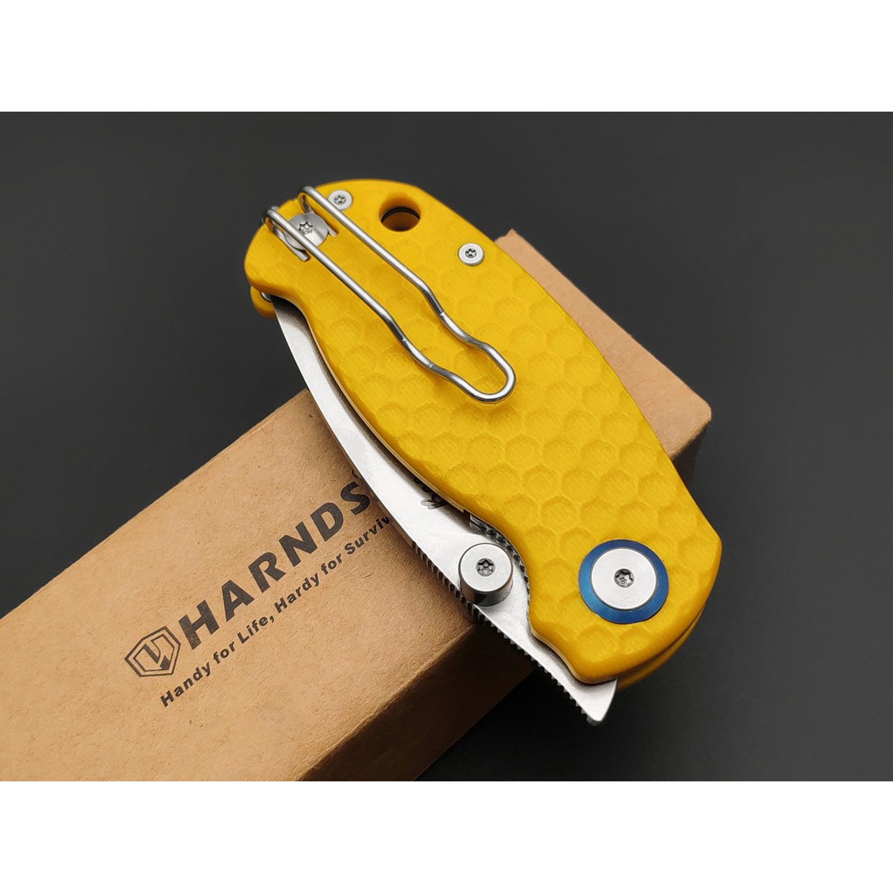 Harnds складной нож Bee CK5016YE-SW сталь D2 satin, рукоять G10 yellow