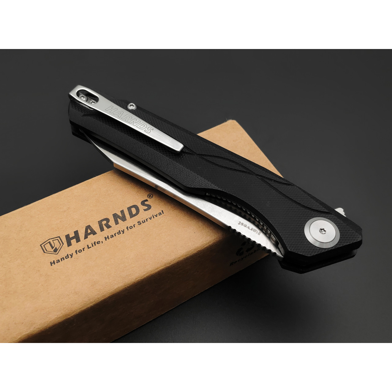 Harnds складной нож Harvest CK9179BK-S сталь 14C28N satin, рукоять G10 black