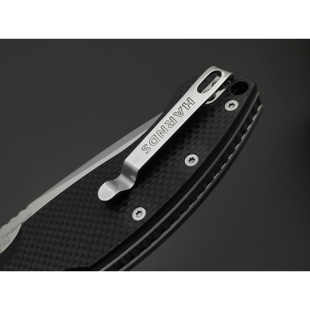 Harnds складной нож Timberwolf CK2701BK-SWS сталь D2 satin & sw, рукоять G10 black