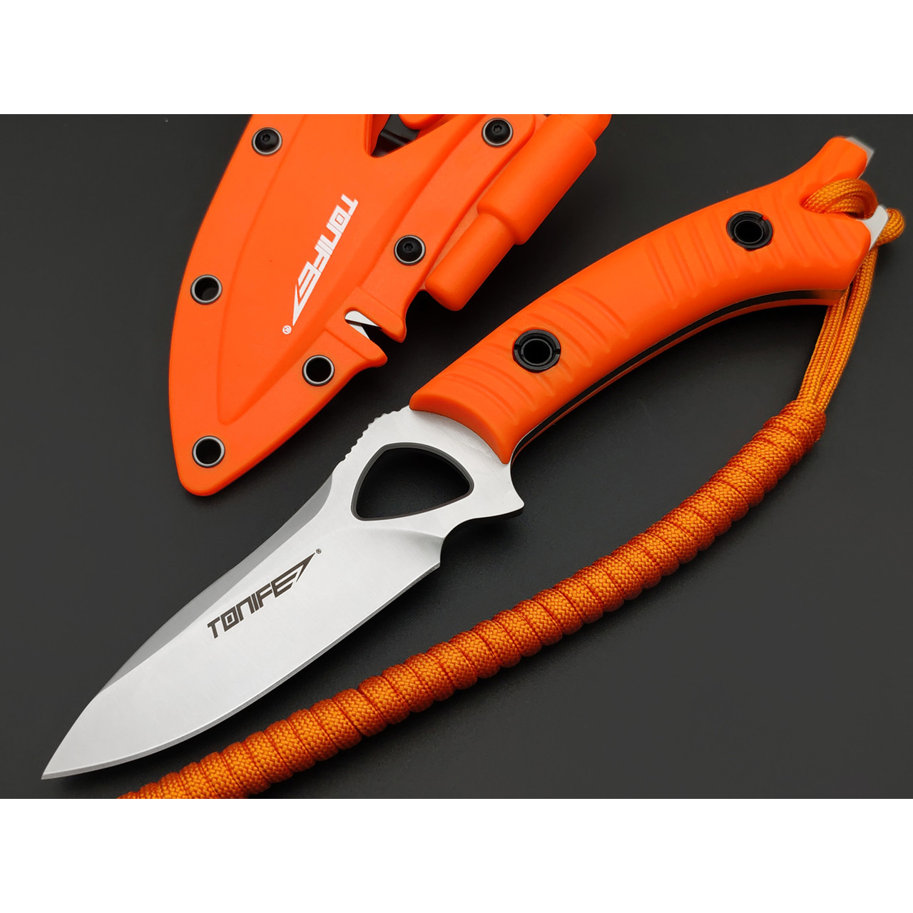 Tonife нож Explorer Orange HKT4021OG-S сталь 8Cr14MoV стоунвош, рукоять GRN