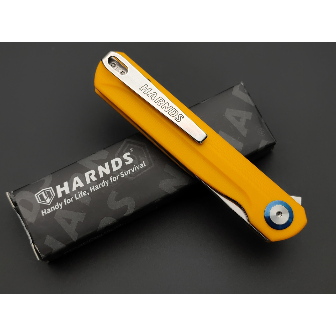 Harnds складной нож Wind CK9200YE-S сталь 14C28N satin, рукоять G10 yellow