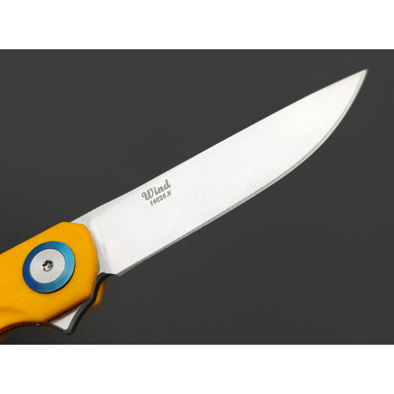 Harnds складной нож Wind CK9200YE-S сталь 14C28N satin, рукоять G10 yellow