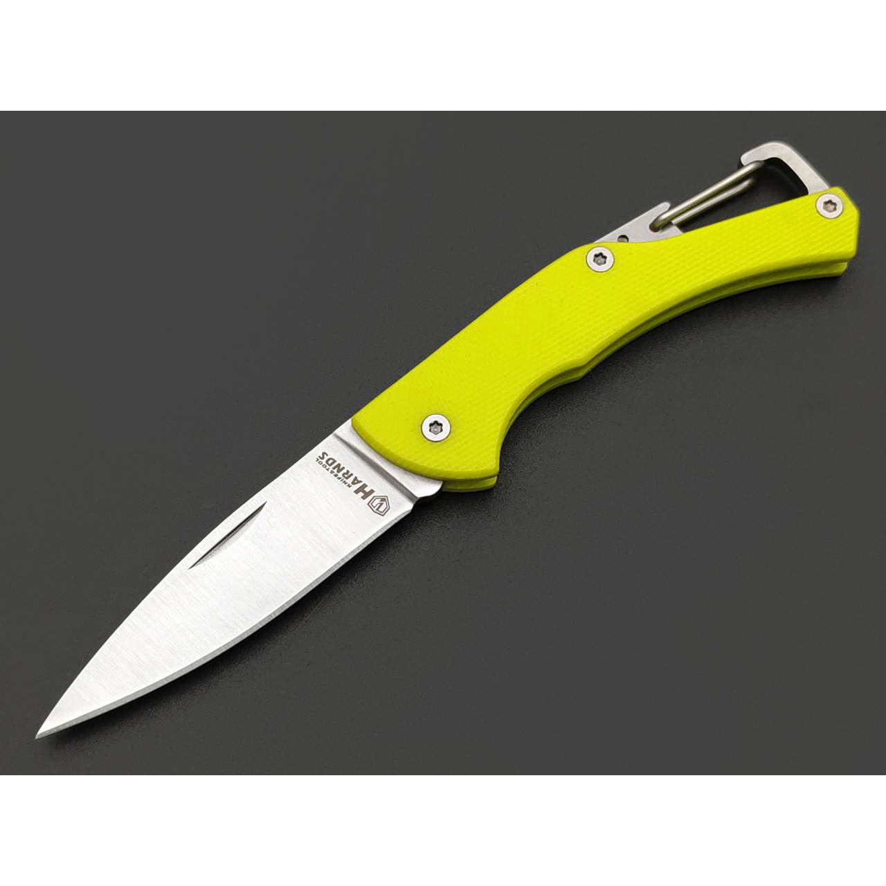 Harnds складной нож Lark CK1101FG сталь 8Cr14MoV satin, рукоять G10 lime