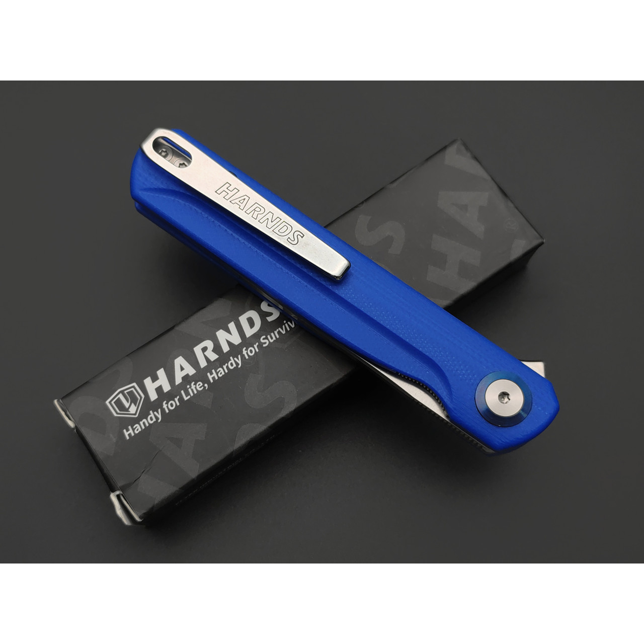 Harnds складной нож Wind CK9200BU-S сталь 14C28N satin, рукоять G10 blue