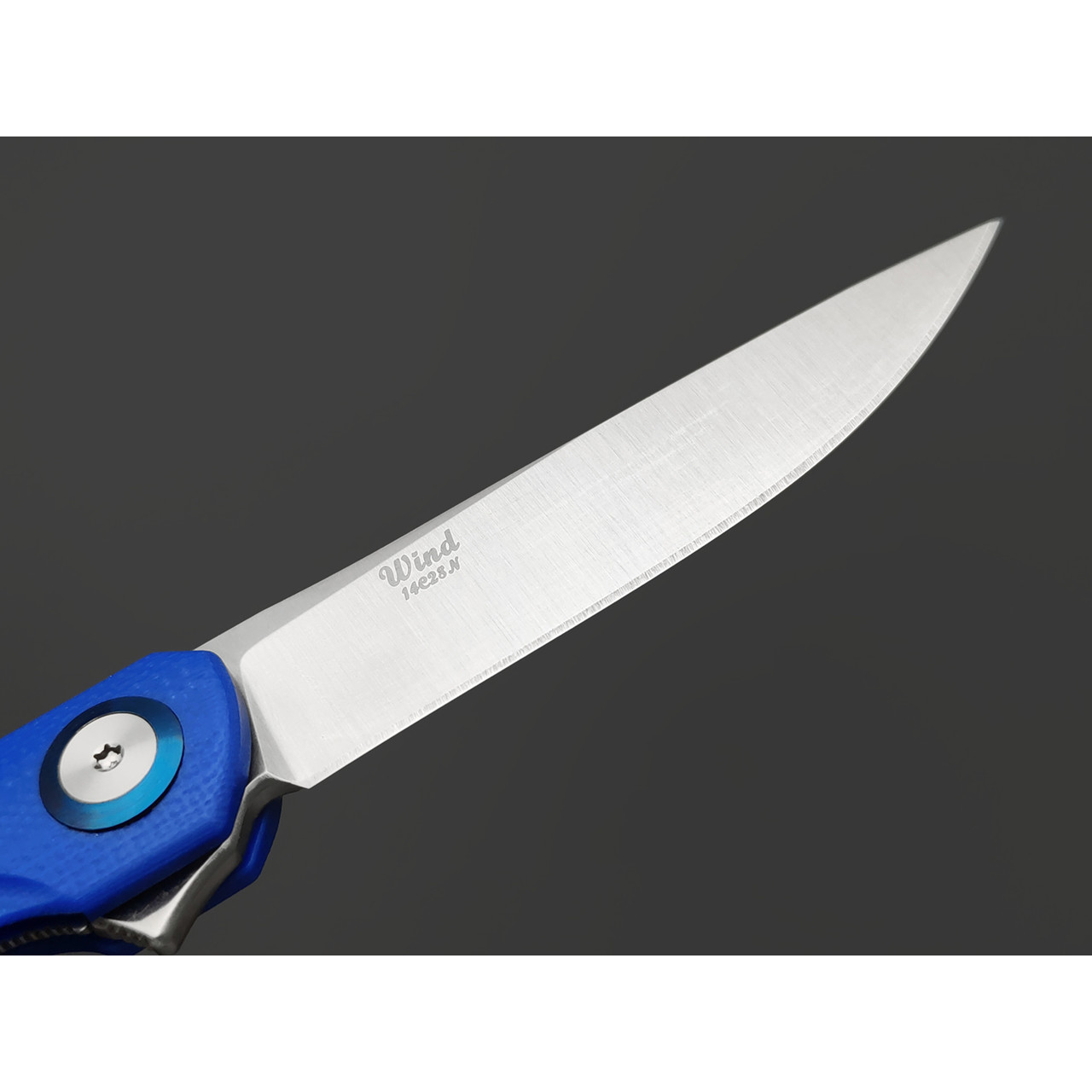 Harnds складной нож Wind CK9200BU-S сталь 14C28N satin, рукоять G10 blue