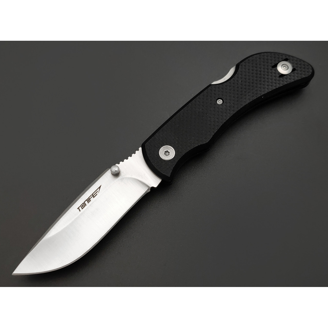 Tonife складной нож Hippo CKT2103BK-S сталь Aus-8 satin, рукоять G10 black
